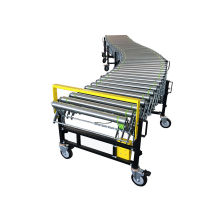 Gravity carbon steel galvanized wheel flexible manual telescopic portable conveyor belt